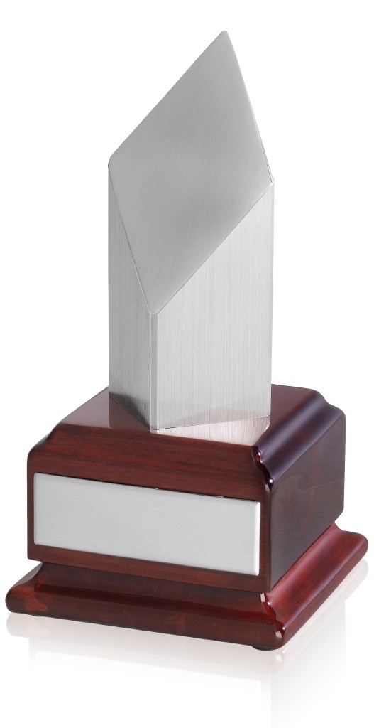 Diamond Shaped Motivation Awards in Silver Finish -  7inch - TZ015B