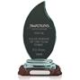 Jade Crystal Flame Award - 6inch - 6.75inch with base - AC16A thumbnail