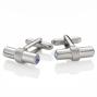 T-Bar Cufflinks with Purple Crystals thumbnail