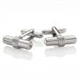 T-Bar Cufflinks with Clear Crystals thumbnail