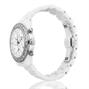 Ceramic Chronograph Watch with Crystals - White - Side thumbnail
