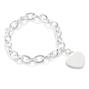 Charm Bracelet with Heart Clasp - Unengraved thumbnail