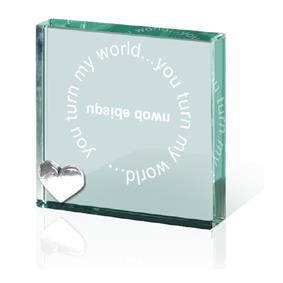 You turn my world Upside Down - Paperweight Token