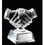 TB27-J500 Glass Handshake Paperweight Trophy thumbnail