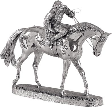 Sterling Silver 'Horse and Jockey - On Parade' Trophy