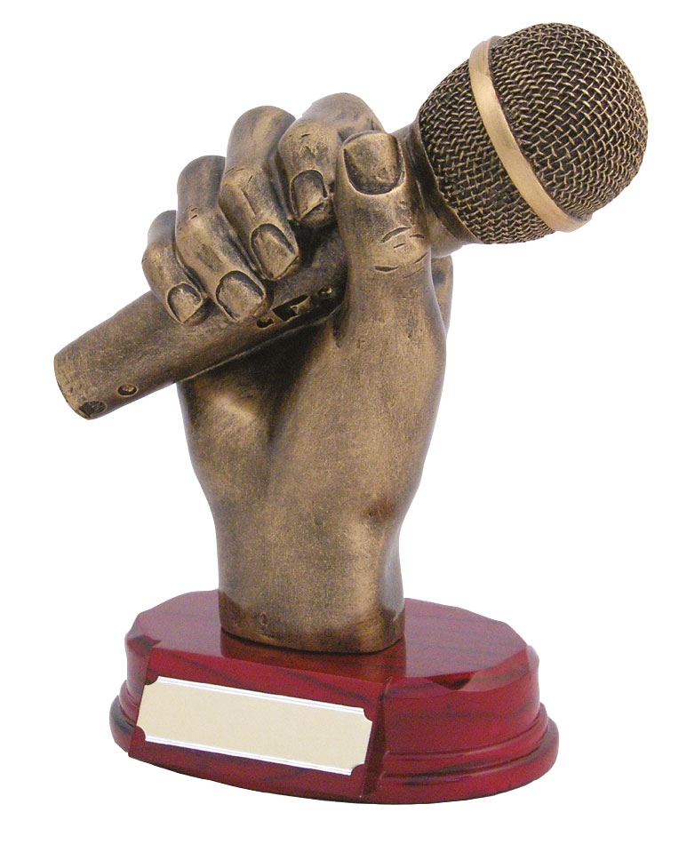 Beautiful Resin Microphone Trophy