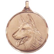 Faceted German Shepherd Medal