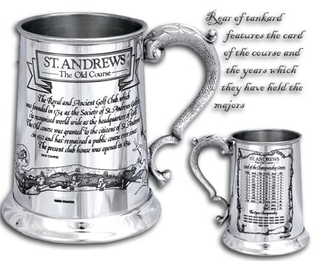 Pewter 'Golf Course' Tankard - 'St.Andrews'