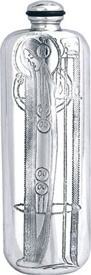 Charles Rennie Mackintosh Pewter 3oz Top Pocket Flask - Style 1