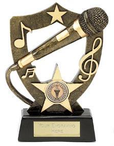 Resin Microphone Award with Backplate