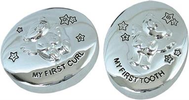 Twinkle Twinkle Silver Plated 'First Curl' & 'First Tooth' Boxes
