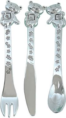 Twinkle Twinkle Silver Plated Baby Knife, Fork & Spoon Cutlery Set