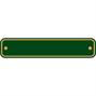 30.5 x 6.5cm Polished Brass Sign - Green Rectangle thumbnail
