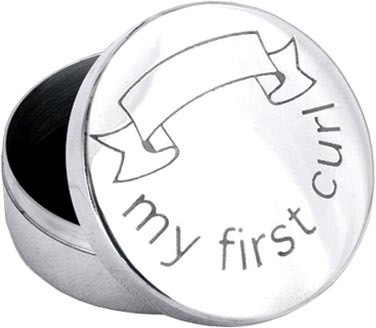 'My First Curl' Pewter Trinket Box