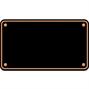 30 x 18cm Polished Brass Sign - Black Rectangle thumbnail