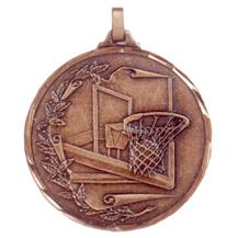 Faceted Basketball Medal - Net and Reef