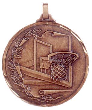 Faceted Basketball Medal - Net and Reef