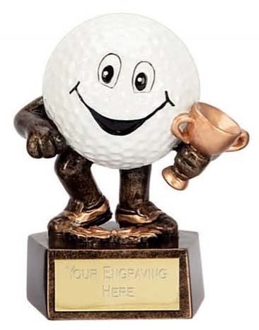 Smiley Ball Golf Trophy