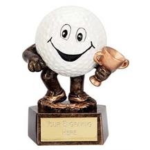 Smiley Ball Golf Trophy