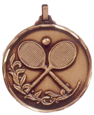 Faceted Tennis Medal