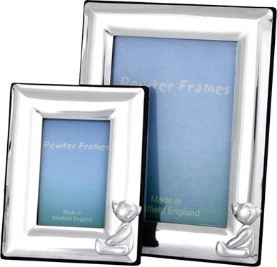 Pewter Baby Photo Frame - Teddy
