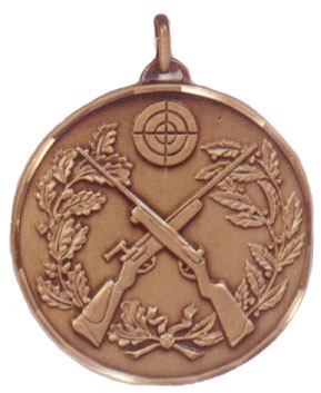 Faceted Shooting Medal - Crossed Rifles