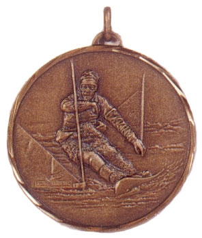 Faceted Snowboarding Medal