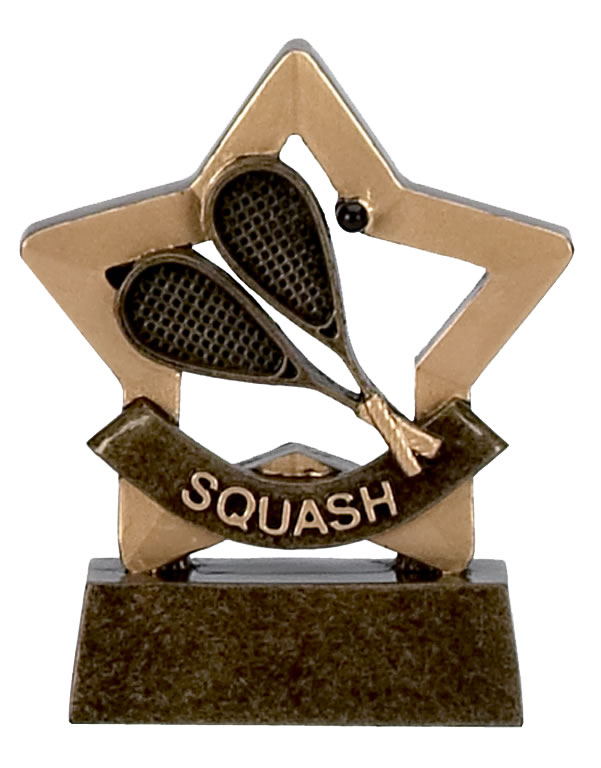Squash Award MINI STAR 8.25 cm Trophy INCISIONE GRATUITA fino a 30 LETTERE A970 