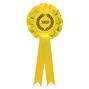 Yellow 3rd Place Two Tier Rosette thumbnail