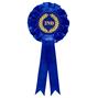 Blue 2nd Place Two Tier Rosette thumbnail
