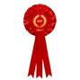Red 1st Place Three Tier Rosette thumbnail