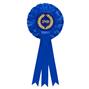 Blue 2nd Place Three Tier Rosette thumbnail