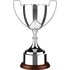 Nickel Plated Endurance Cup Mounted on Wooden Base with Covered Nickel Plated Plinthbands