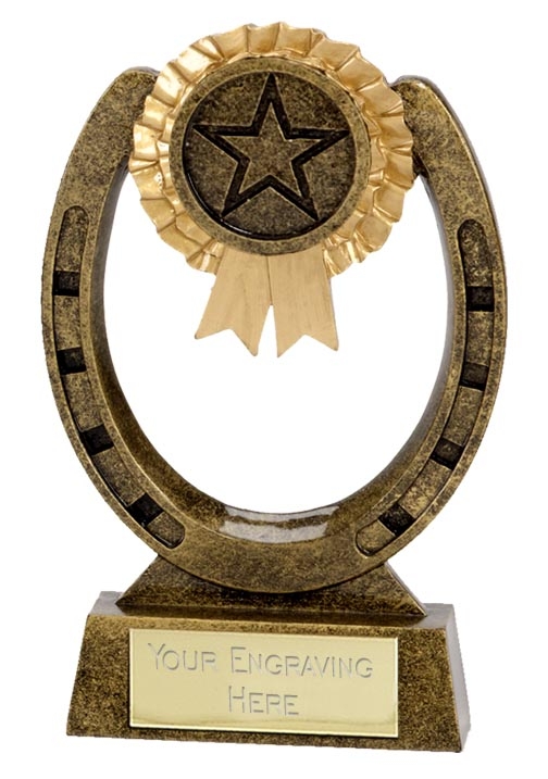Equestrian Horse Shoe Trophy
