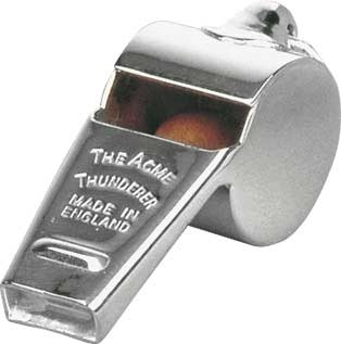 Silver Plated Refereeing Whistle Award