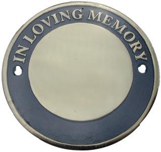 Circular Bench Memorial Plaque