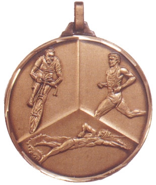 Faceted Triathlon Medal