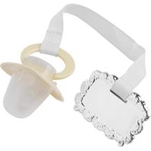 Child's Pacifier / Dummy with Silver Plated Clip