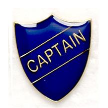 Blue School Captain Shield Badges