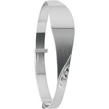 Silver Child's Bangle - Curved