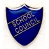 Blue School Council Shield Badges
