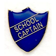 Blue School Captain Shield Badges