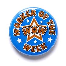 Worker Of The Week Star Pin Badge
