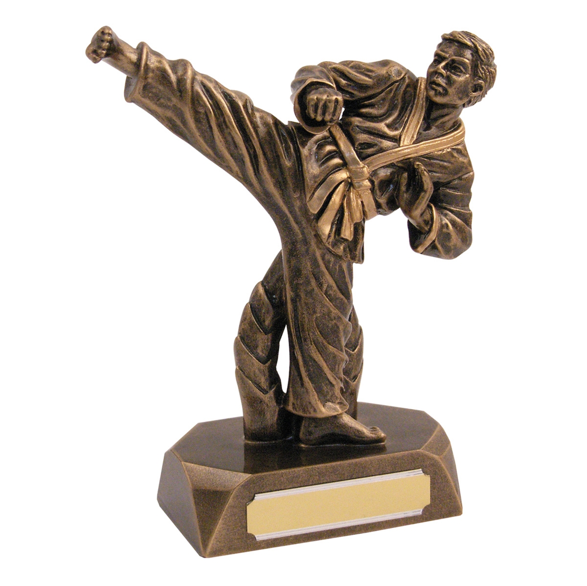 165mm Male Achievement award on solid black marble base,FREE Engraving