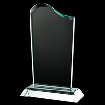 Ruby Collection Wave Top Glass Plaque