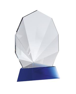 AC132 Blue and Clear Optical Crystal Award