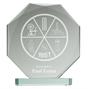 JC030C Diamond Edge Octagonal Jade Glass Trophy thumbnail