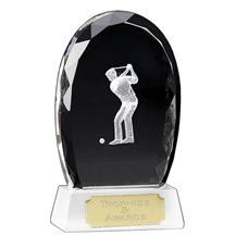 OK010B Optical Crystal Golf Trophy Award