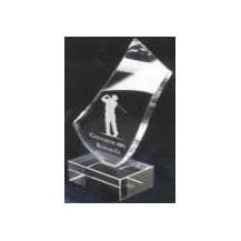 Flag Trophy in Optical Crystal