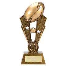 RUGBY TROPHY 3  SIZES FREE ENGRAVING HEAVY RESIN CONSTRUCTION A1396 